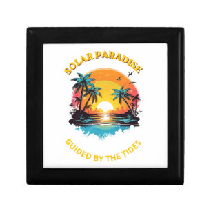 Retro Solar Paradise Guided by the Tides T-Shirt Gift Box