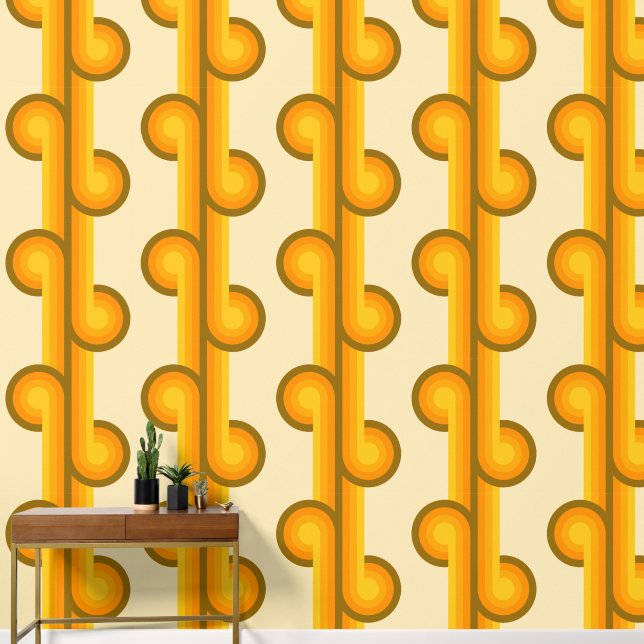 Retro solid geometric shapes pattern 2 wallpaper  (Hallway)