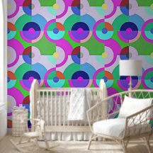 Retro solid geometric shapes pattern 5