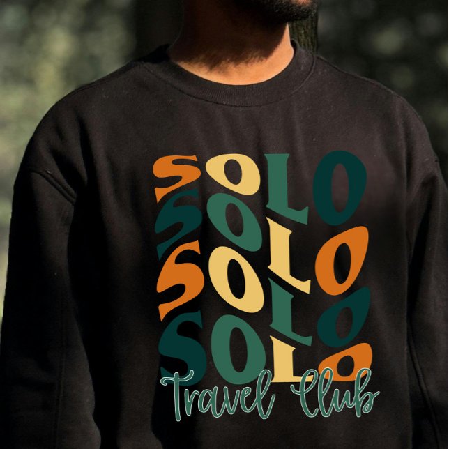 Retro Solo Travel Club Vacation Tri-Blend Shirt (Creator Uploaded)