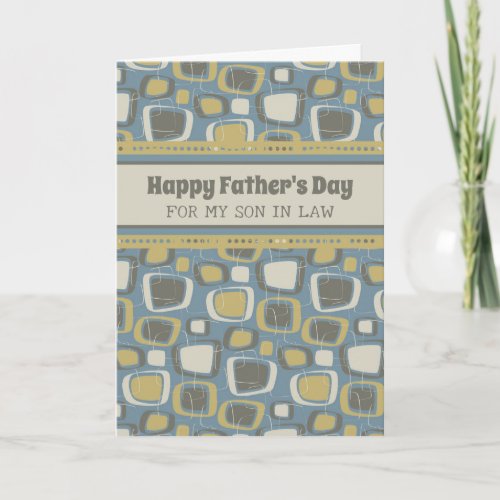 Retro Son in Law Happy Fathers Day Card