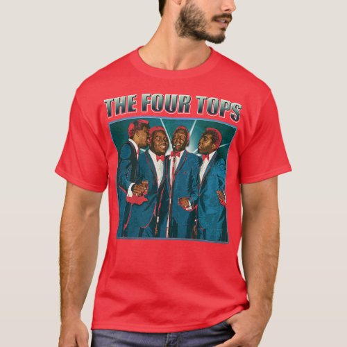 Retro Soul Chic The Four Bands Motown Magic Woven  T_Shirt
