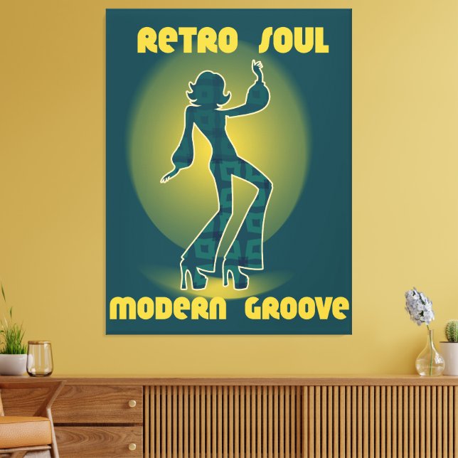 Retro Soul Modern Groove Canvas Print (Insitu(LivingRoom))