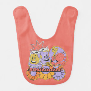 Retro soulmate 80s  baby bib