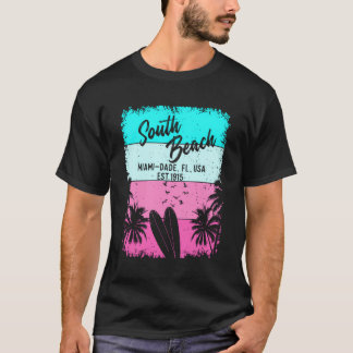 Retro South Beach Miami Florida Fl Souvenirs Gifts T-Shirt