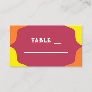 Retro Southwestern Sunrise Wedding Place Card