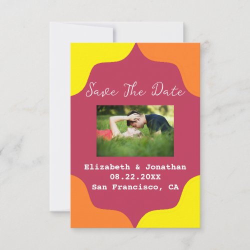 Retro Southwestern Sunrise Wedding Save The Date