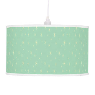 Retro Space Age Atomic Starburst Vista Blue Ceiling Lamp