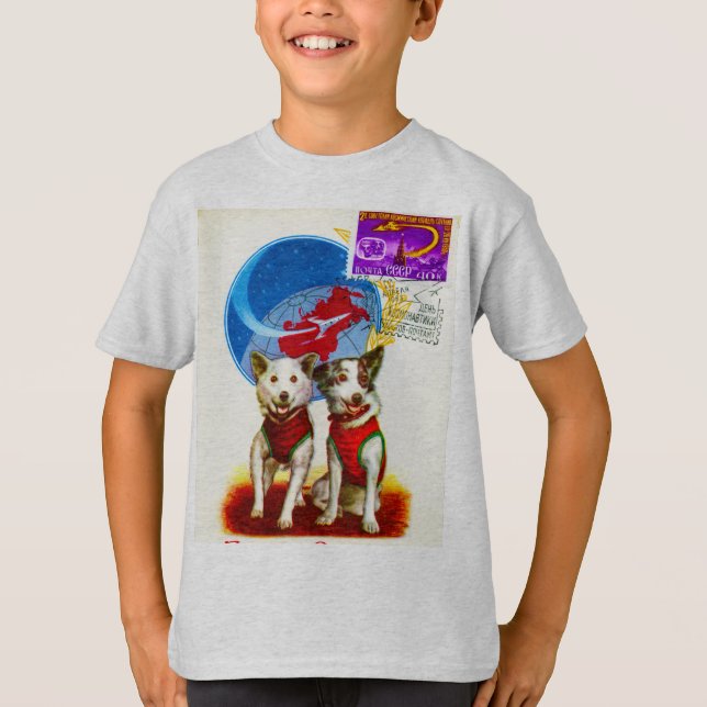 RETRO SPACE AGE (DOG ASTRONAUTS) T-Shirt (Front)
