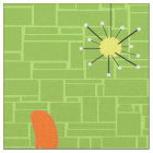 Retro Space Age Kitty Fabric