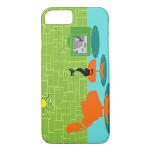 Retro Space Age Kitty iPhone 7 Case