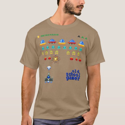 Retro Space Arcade Video Game T_Shirt