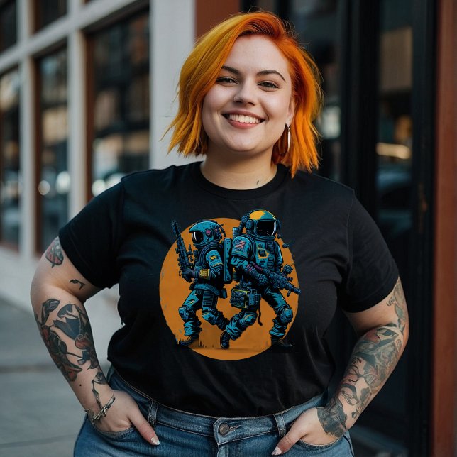 Retro Space Astronauts-Galaxy Rebel Fighter SciFi  T-Shirt (This shirt is comfortable enough for everyday wear!)