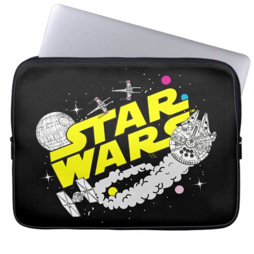 Retro Space Battle Star Wars Logo Laptop Sleeve