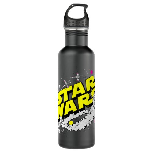 Retro Space Battle Star Wars Logo Stainless Steel Water Bottle