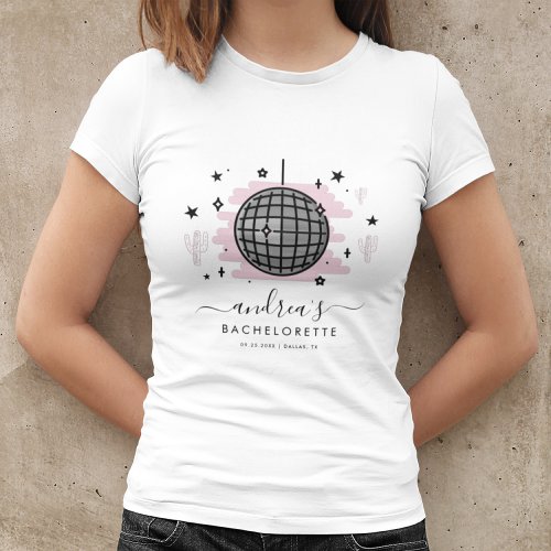 Retro Space Disco Bachelorette Party Bridesmaid T_Shirt