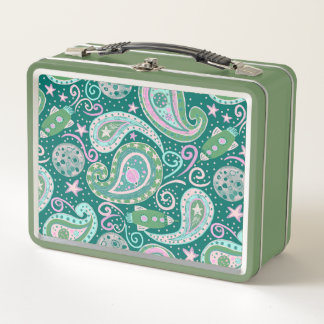 Retro Space Galaxy Metal Lunch Box