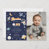 Retro Space Houston We Have a 1 Year Old Birthday 