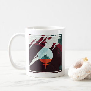 Retro Space Poster-Cassini Mission To Saturn Coffee Mug