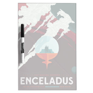 Retro Space Poster-Cassini Mission To Saturn Dry Erase Board