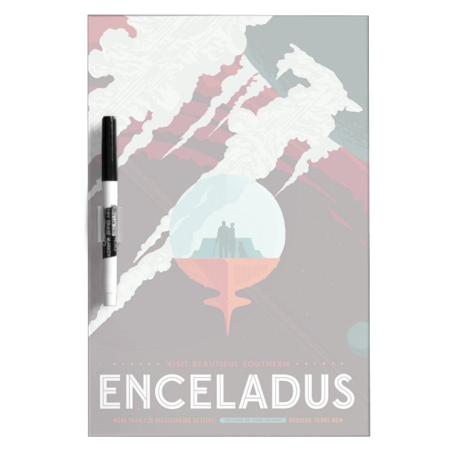 Retro Space Poster-Cassini Mission To Saturn Dry Erase Board (Front)