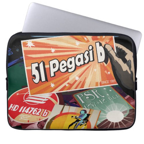 Retro Space Poster_Exoplanet Discovery 51 Pegasi B Laptop Sleeve