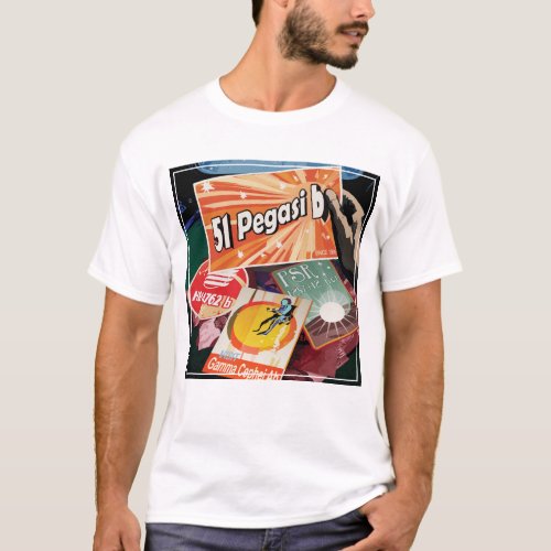 Retro Space Poster_Exoplanet Discovery 51 Pegasi B T_Shirt