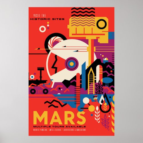 Retro Space Poster _ Mars Exploration Program