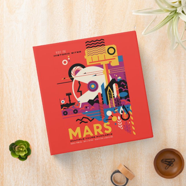 Retro Space Poster - Mars Exploration Program. 3 Ring Binder (In Situ)