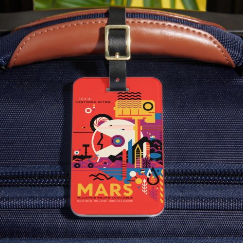 Retro Space Poster _ Mars Exploration Program Luggage Tag