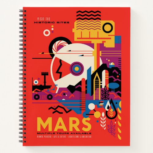 Retro Space Poster _ Mars Exploration Program Notebook