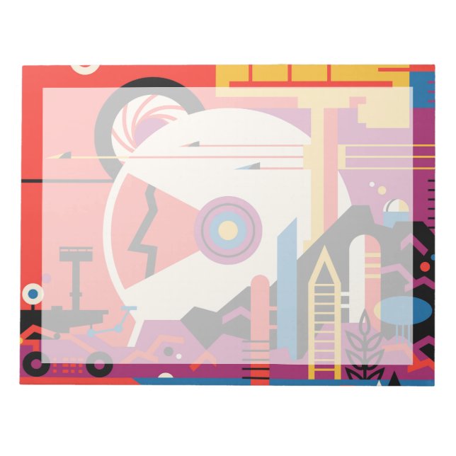 Retro Space Poster - Mars Exploration Program. Notepad (Front)