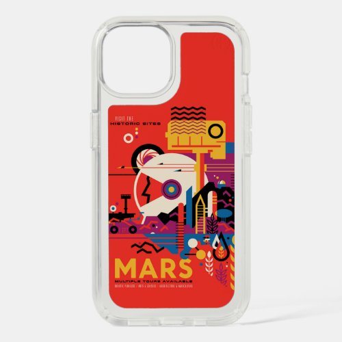 Retro Space Poster _ Mars Exploration Program iPhone 15 Case
