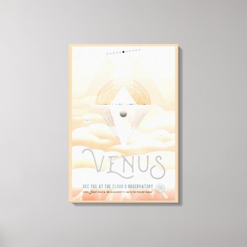 Retro Space Poster_Observatory In The Solar System Canvas Print