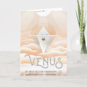 Retro Space Poster-Observatory In The Solar System Card