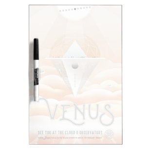 Retro Space Poster-Observatory In The Solar System Dry Erase Board