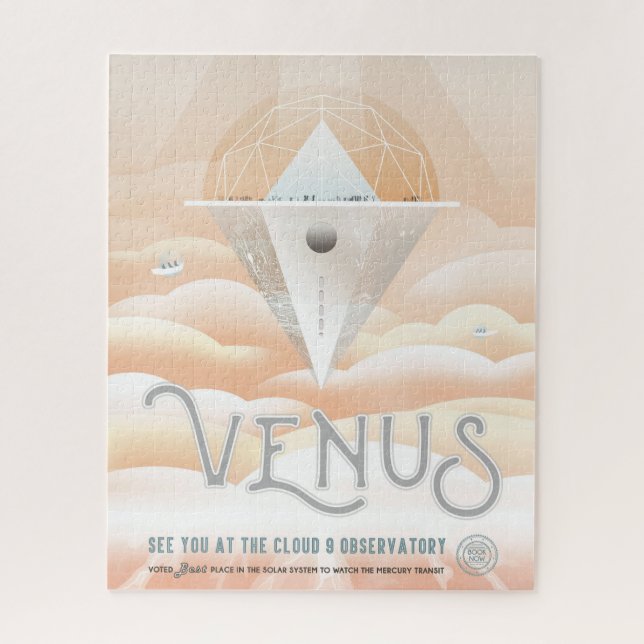 Retro Space Poster-Observatory In The Solar System Jigsaw Puzzle (Vertical)