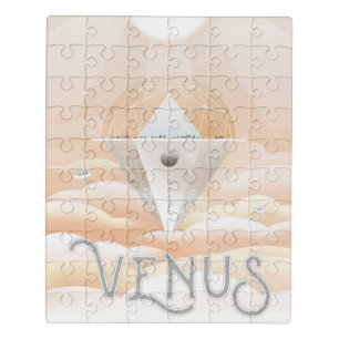 Retro Space Poster-Observatory In The Solar System Jigsaw Puzzle