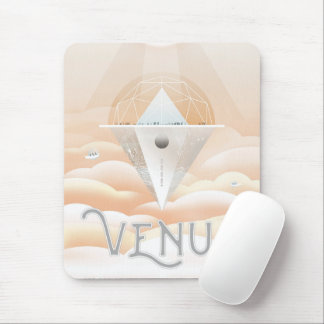 Retro Space Poster-Observatory In The Solar System Mouse Pad