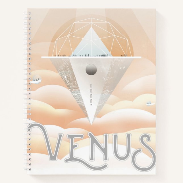 Retro Space Poster-Observatory In The Solar System Notebook (Front)