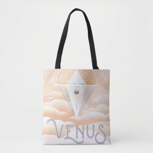 Retro Space Poster_Observatory In The Solar System Tote Bag