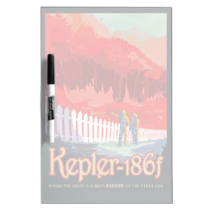 Retro Space Poster Of Kepler-186f. Dry Erase Board