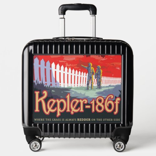 Retro Space Poster Of Kepler_186f Luggage