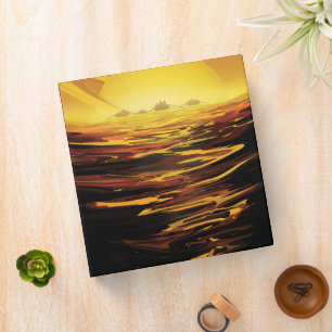 Retro Space Poster-Saturn's Largest Moon, Titan. 3 Ring Binder
