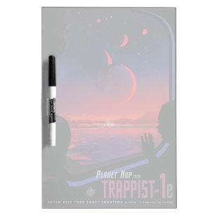 Retro Space Poster - Viewers Observe Trappist-1e. Dry Erase Board