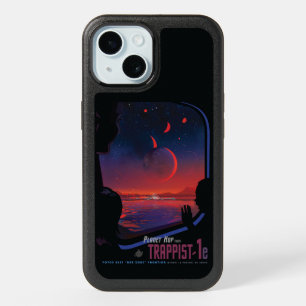 Retro Space Poster - Viewers Observe Trappist-1e. iPhone 15 Case