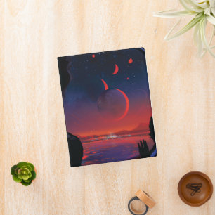 Retro Space Poster - Viewers Observe Trappist-1e. Mini Binder