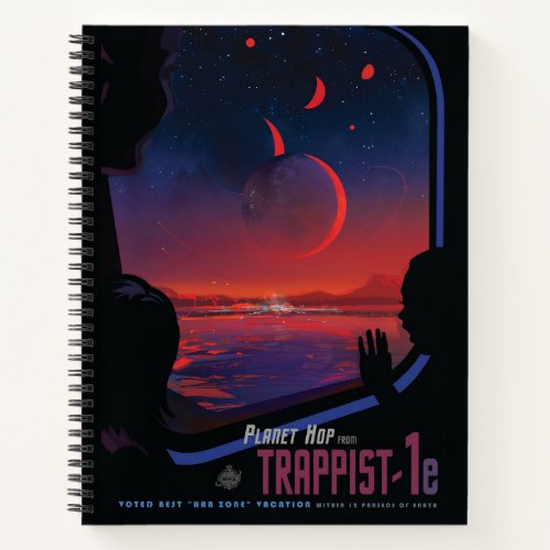 Retro Space Poster _ Viewers Observe Trappist_1e Notebook