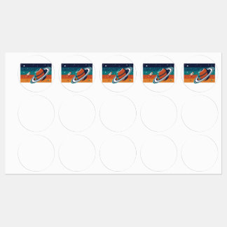 Retro Space Travel Labels