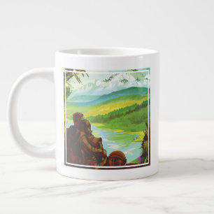 Retro Space Travel Poster-An Earth Science Mission Giant Coffee Mug
